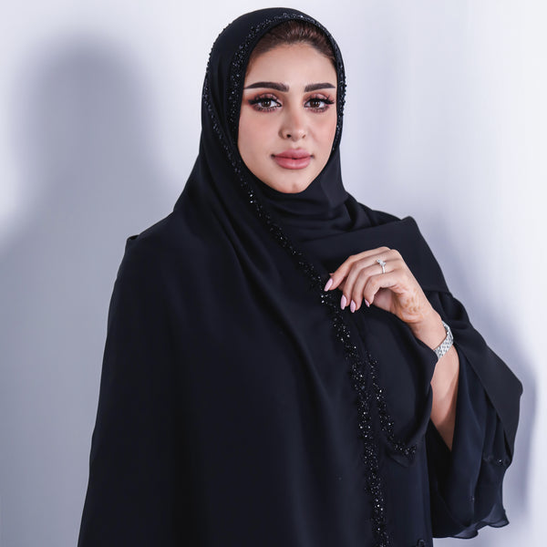 Black Emirati Hijab — SHQ-10
