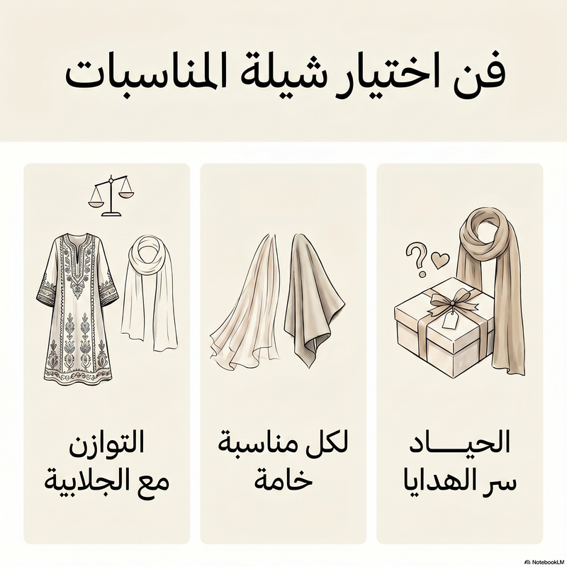إنفوجرافيك يلخص دليل شيل المناسبات والهدايا من شيله