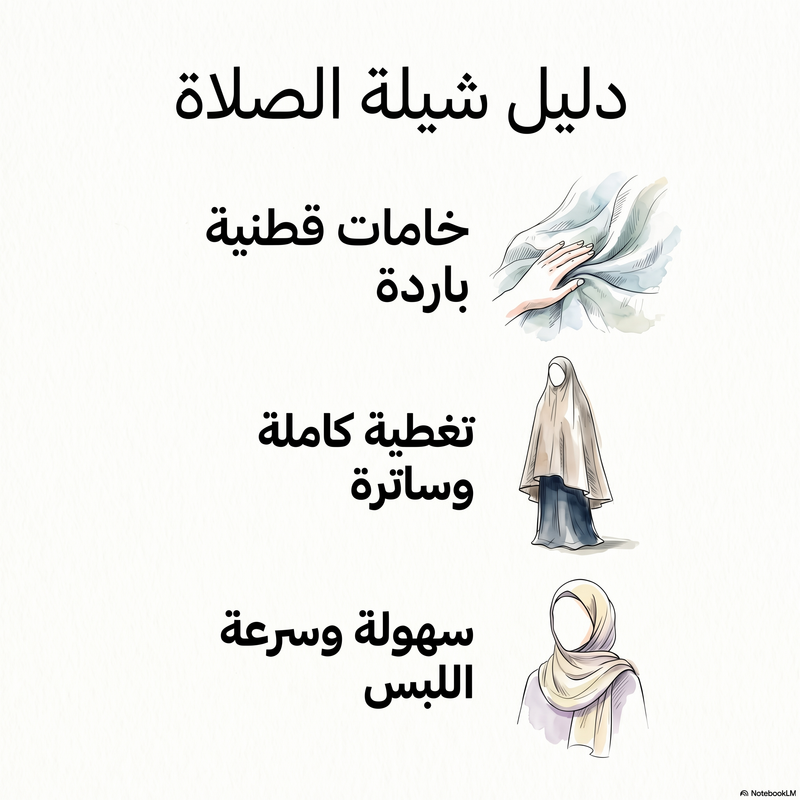 إنفوجرافيك يلخص دليل شيل الصلاة من شيله