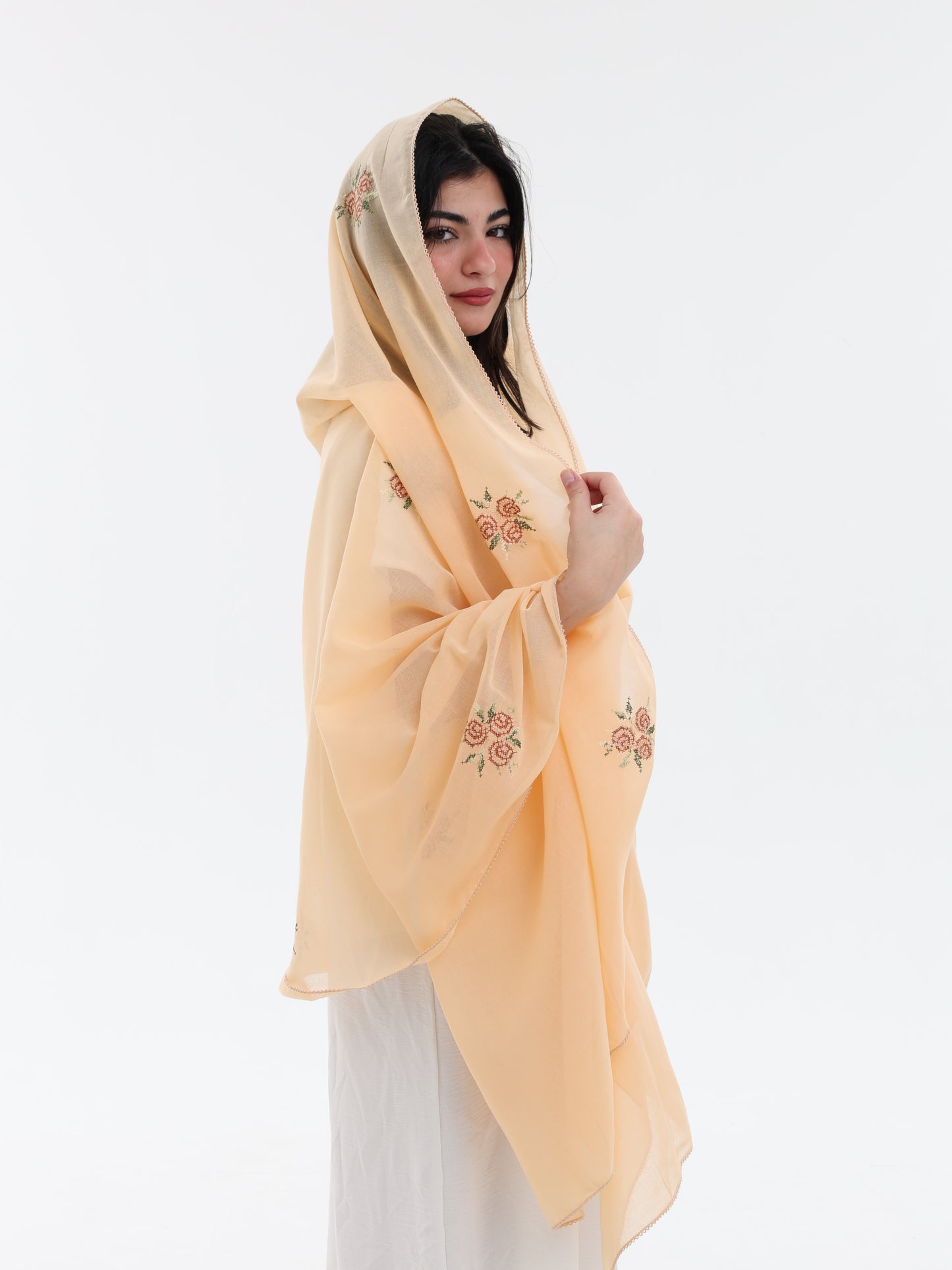 RM1-02 شيلة بيت عريضة جوري روز منثرات - شيلة من شيله Shailah.ae