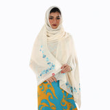 LF2-10 شيلة الباهية حليبية عريضة - شيلة من شيله Shailah.ae