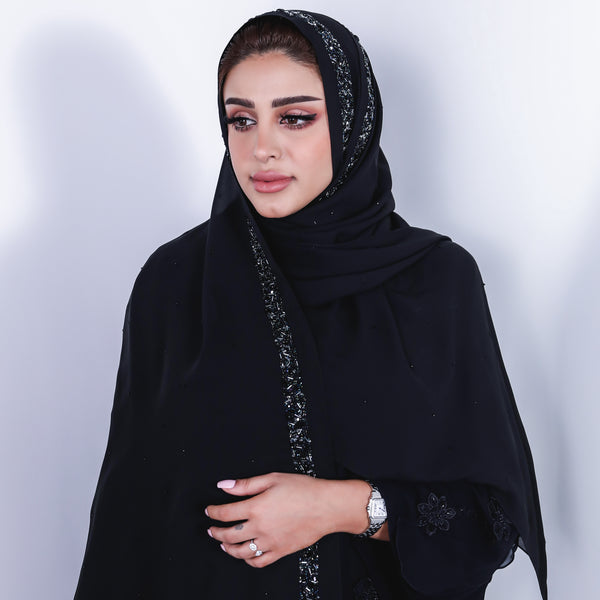 Black Emirati Hijab — SHQ-11